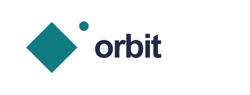 The same logo with its coral accent replaced by teal and navy lettering unchanged